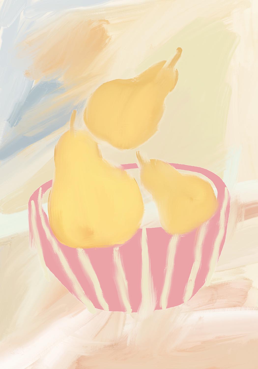 Pastel pears