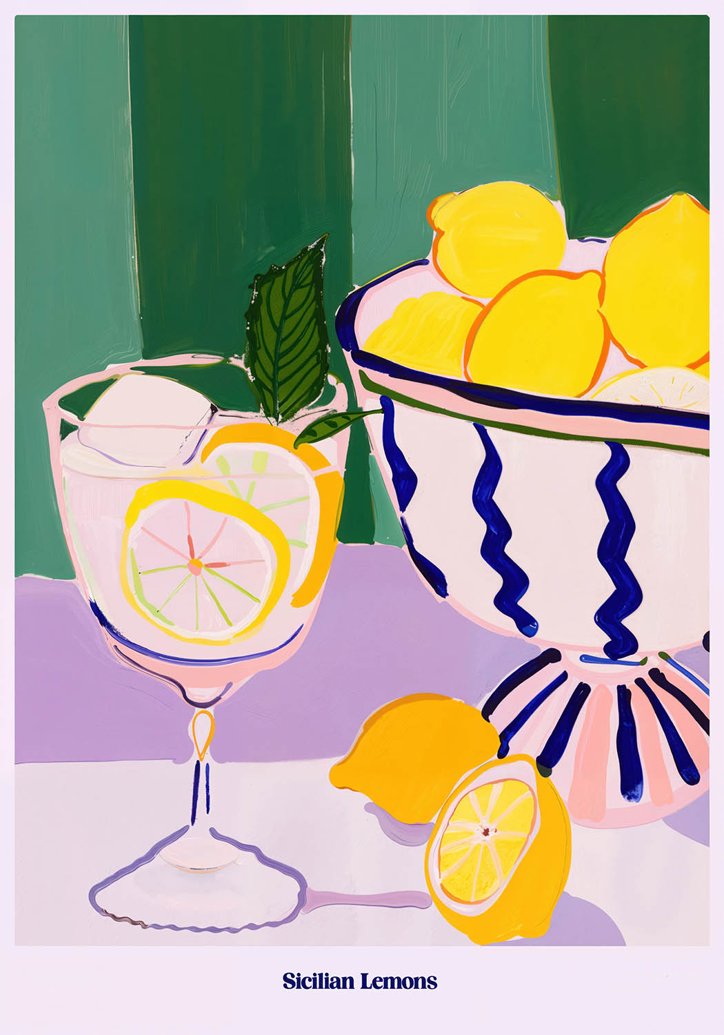 Sicilian lemons poster