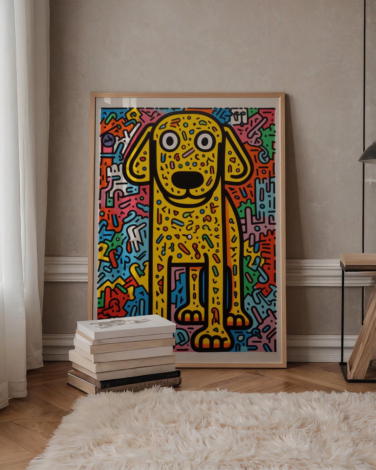 Pop art dog poster