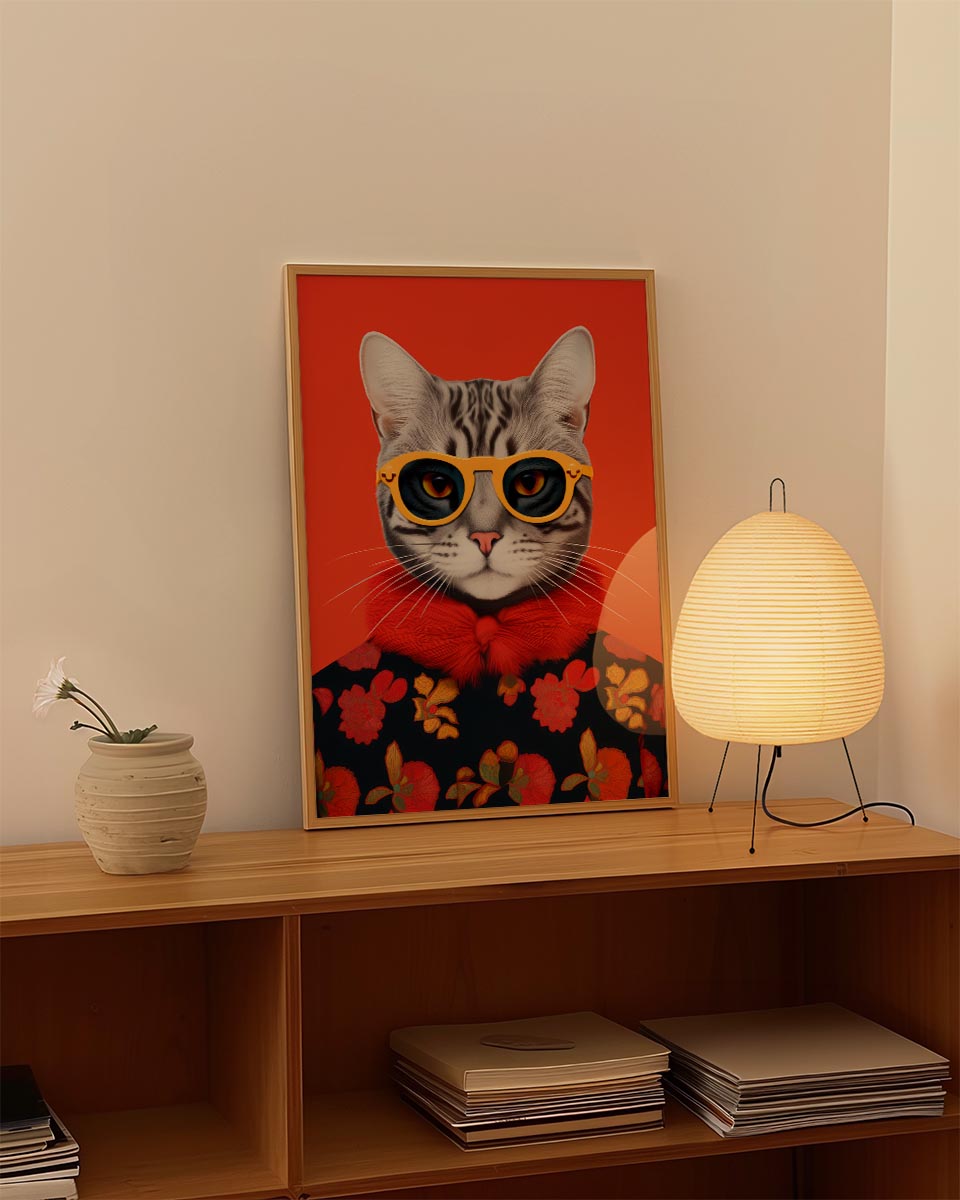 Fashion cat poster