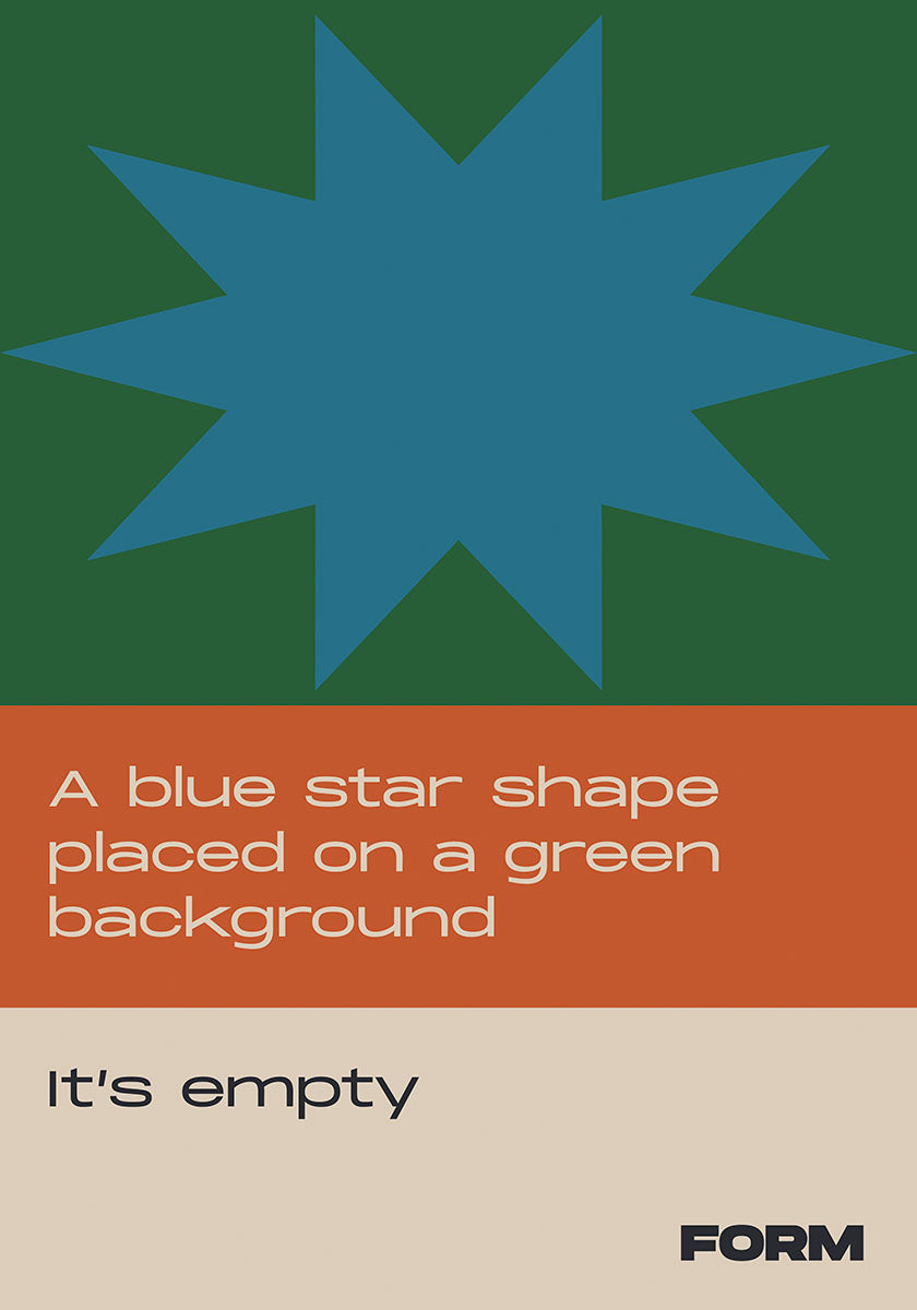 Blue Star Shape poster