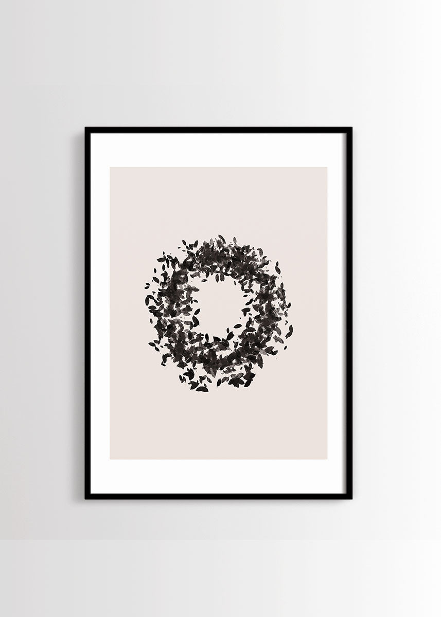 abstract leaves poster