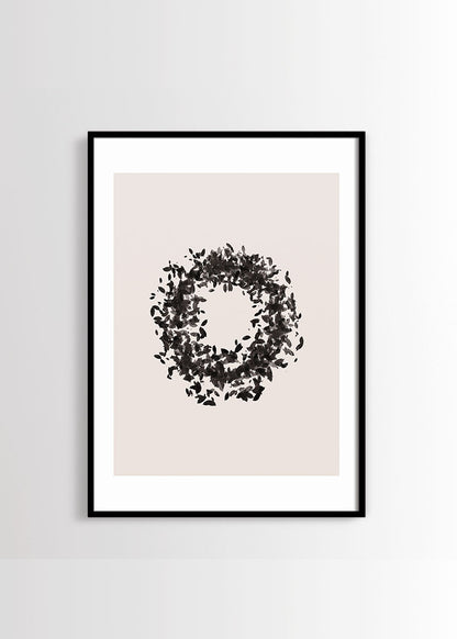 abstract leaves poster