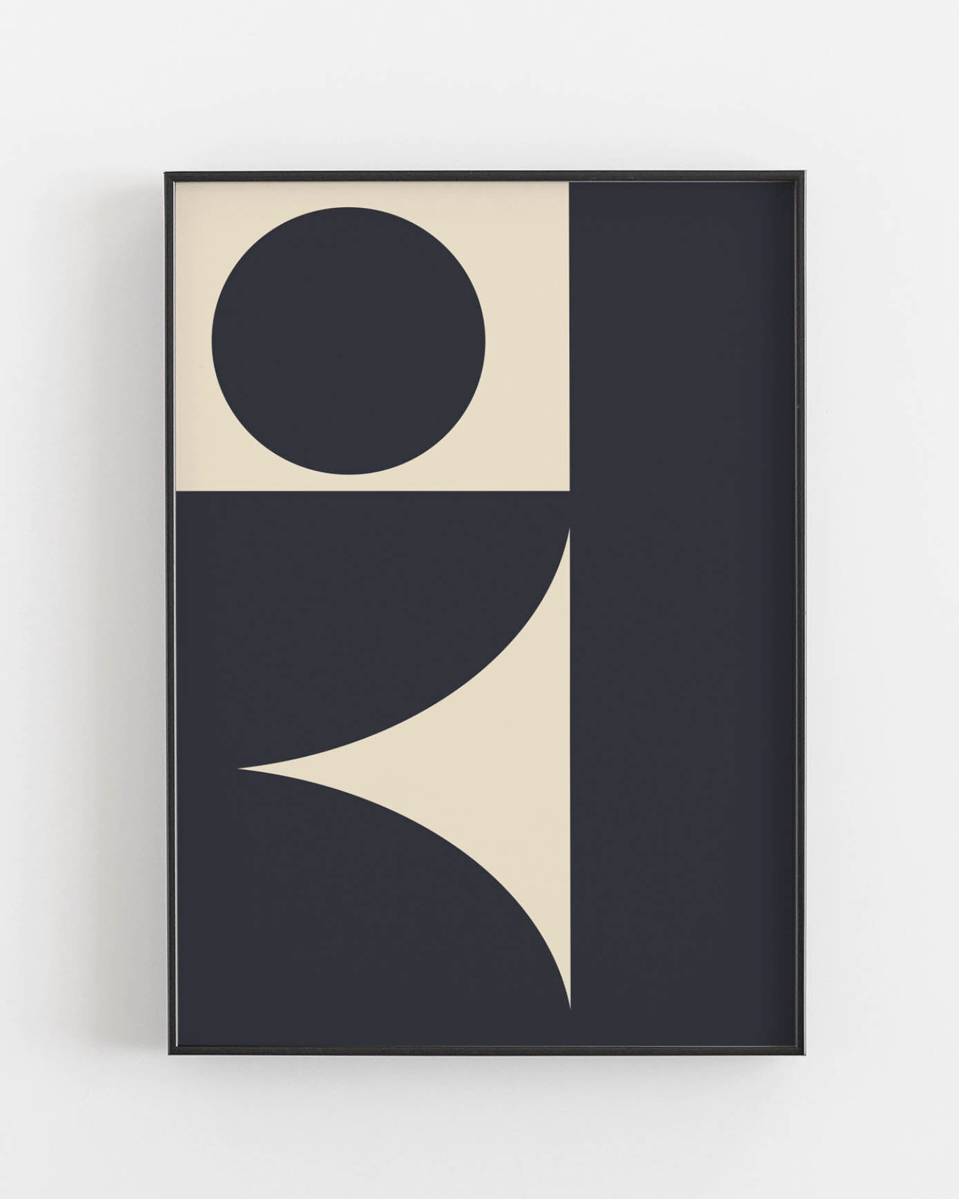 Balance cream and Wall black abstract poster – Poster