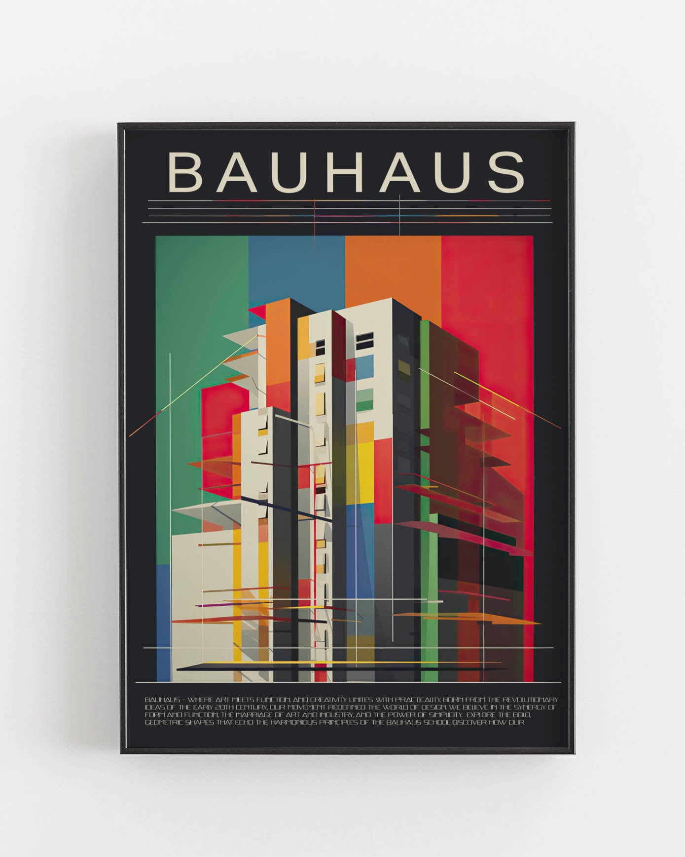 Bauhaus architecture poster