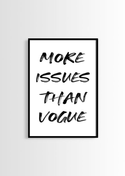 More issues than vogue poster